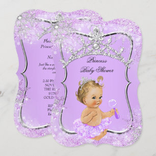 Princess Baby Shower Wonderland Lilac Blonde Invitation