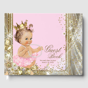 Princess Ballerina Girl Baby Shower Guest Book