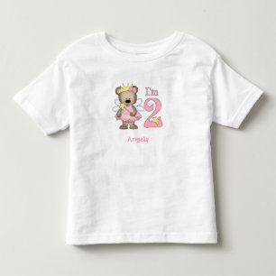 Princess Bear 2nd Birthday Toddler T-shirt