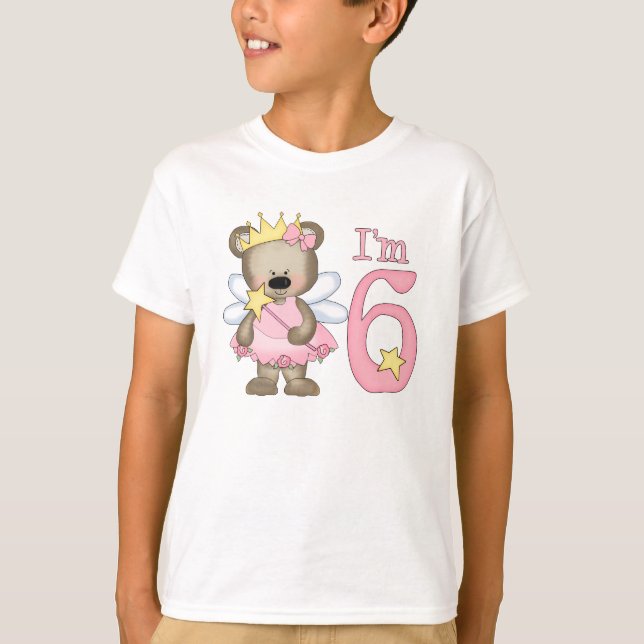Princess Bear 6th Birthday T-Shirt (Front)