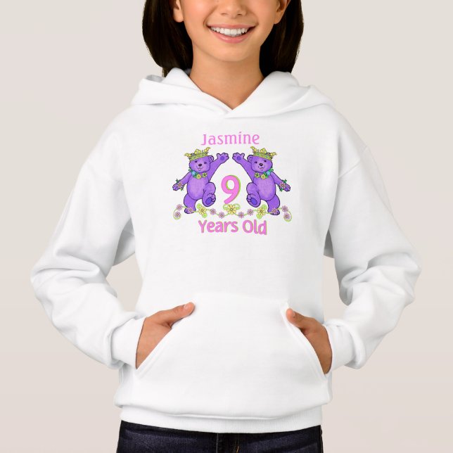 Princess Bears 9th Birthday Custom Name (Front)