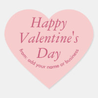 Princess Beauty Pink Heart Valentine's Sticker
