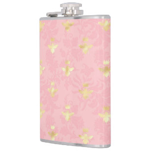 Princess Bee Series Design #4  Hip Flask