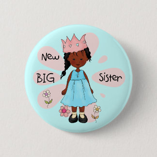 Princess Big Sister African American 6 Cm Round Badge
