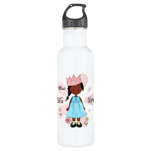 Princess Big Sister African American 710 Ml Water Bottle (Front)
