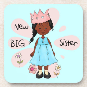 Princess Big Sister African American Coaster