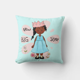 Princess Big Sister African American Cushion