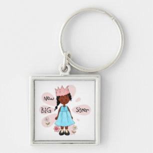Princess Big Sister African American Key Ring