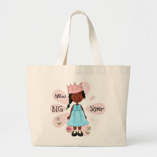 Princess Big Sister African American Large Tote Bag