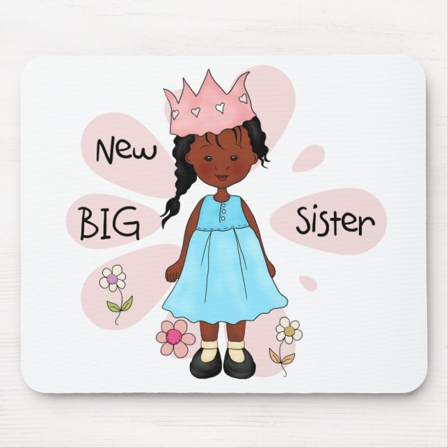 Princess Big Sister African American Mouse Pad (Front)