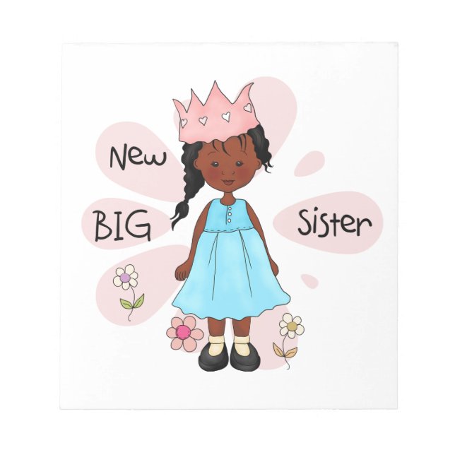 Princess Big Sister African American Notepad (Front)