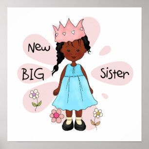 Princess Big Sister African American Poster