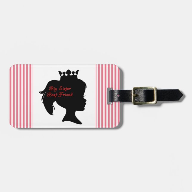 Princess Big Sister Best Friend Luggage Tag (Front Horizontal)