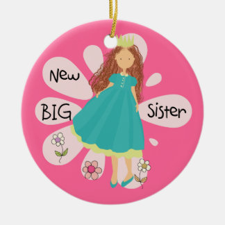 Princess Big Sister Brown Hair Ceramic Tree Decoration