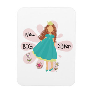 Princess Big Sister Brown Hair Magnet