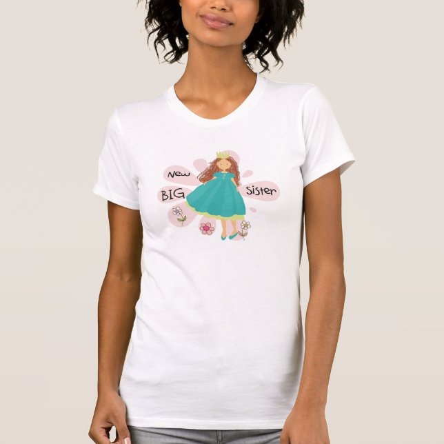 Princess Big Sister Brown Hair T-Shirt (Front)