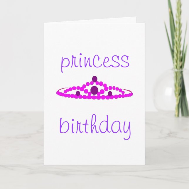 princess birthday card (Front)