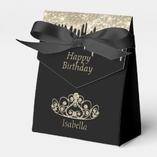 Princess Birthday - Gold Tiara Crown Favour Box