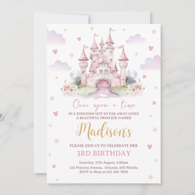 Princess Birthday Invitation (Front)