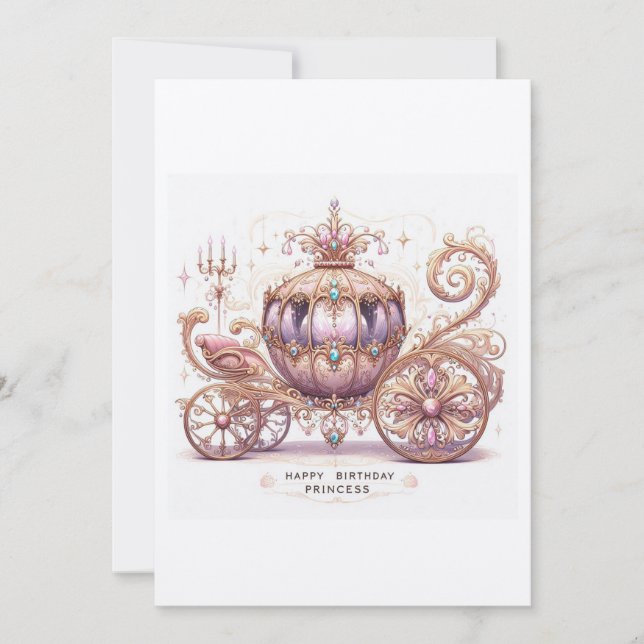 Princess Birthday Invitation Card (Front)