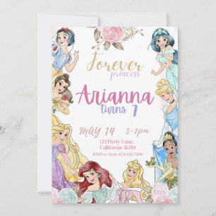 Princess Birthday Invitation Girls Birthday Invite
