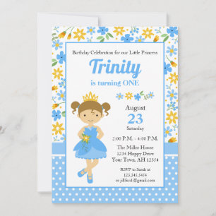 Princess Birthday Invitation, princess party Invitation