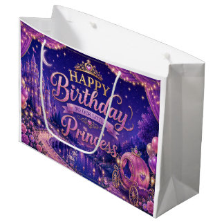 Princess Birthday Party Balloons Large Gift Bag