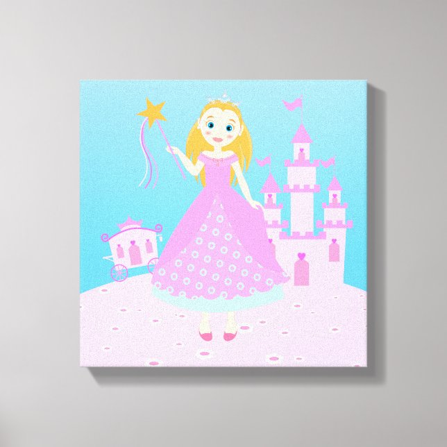 Princess Birthday Party Canvas Print (Front)
