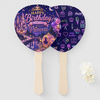 Princess Birthday Party Confetti Hand Fan