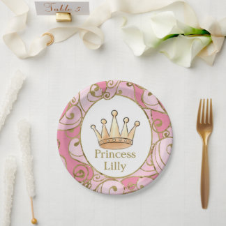 Princess Birthday Party Custom Paper Plate
