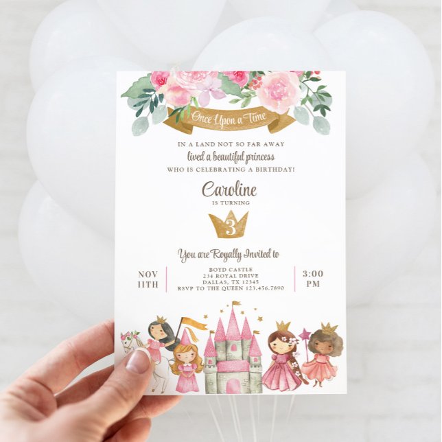 Princess Birthday Party Invitation (Princess Birthday Party Invitation)