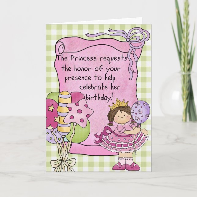 Princess Birthday Party Invitations (Front)