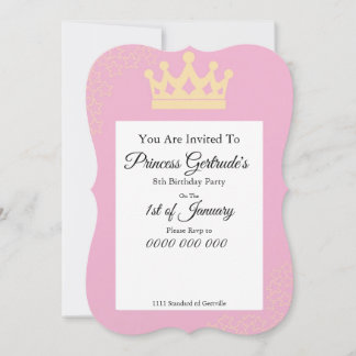 Princess Birthday Party Invite