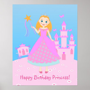 Princess Birthday Party Poster