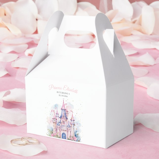 Princess Birthday Party, Princess Castle Birthday Favour Box (Wedding)