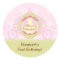 Princess Birthday Sticker Pretty Royal Carriage