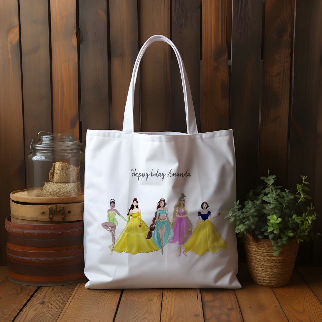 princess, birthday, tote bag (Creator Uploaded)