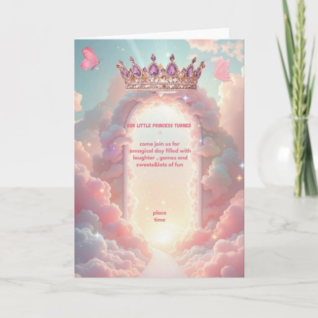 princess bithday invitation (Front)