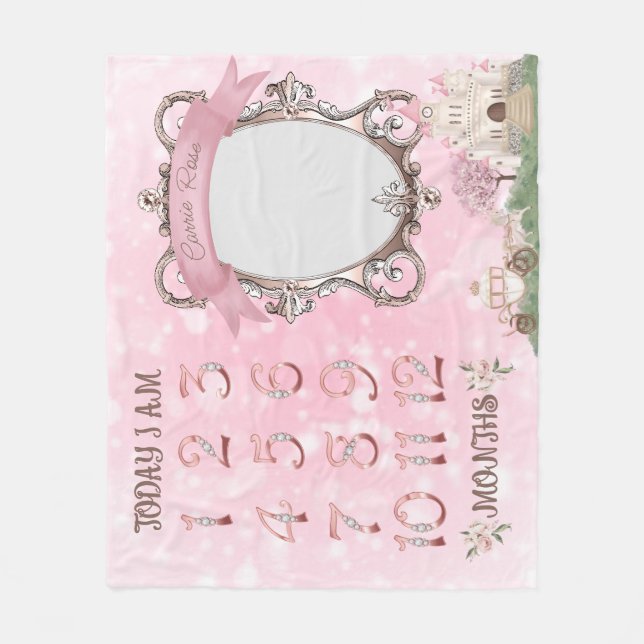 Princess Blanket for monthly milestone photos (Front)