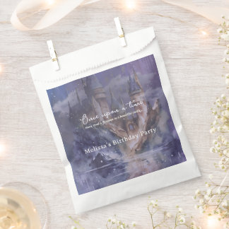 Princess Blue Castle Birthday Favour Bags