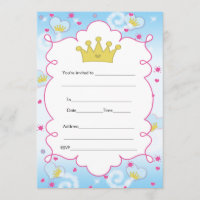 Princess Butterfly Invitation Fill In