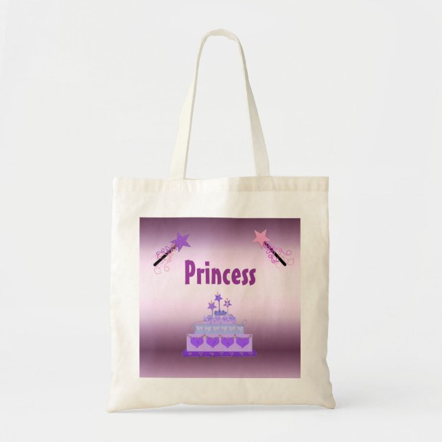 Princess Cake and Magic Wands Tote Bag (Front)