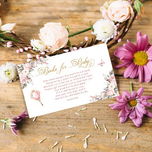 Princess Carriage Baby Shower Books for Baby Enclosure Card