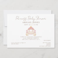 Princess Carriage Blush Baby Shower