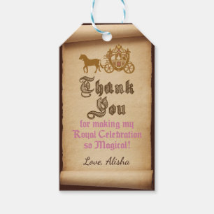 Princess Carriage Favour Tag