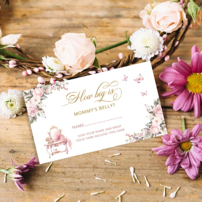 Princess Carriage Floral How Big is Mummy's Belly Enclosure Card (Creator Uploaded)