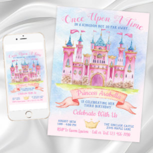 Princess Castle Any Number Princess Birthday Party Invitation
