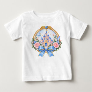 Princess Castle Baby Girl T-Shirt – Blue Bow Flora