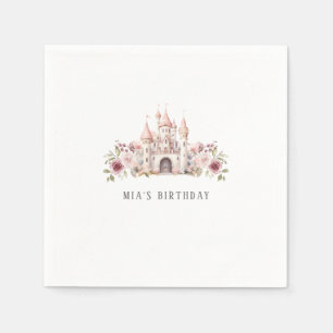 Princess Castle Birthday Girls Napkin
