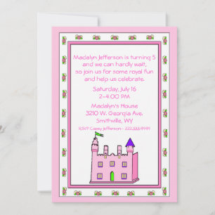 Princess Castle Birthday Party Invitation